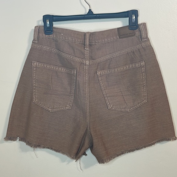American Eagle Outfitters Brown Fringed Jean Shorts Women’s US Size 8 - Picture 2 of 5